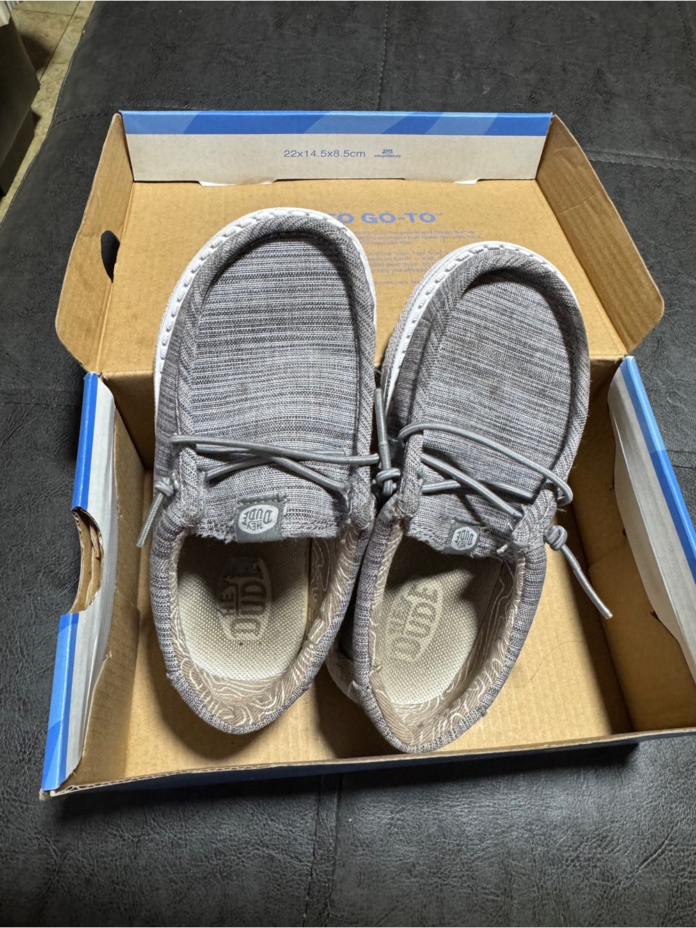 Hey Dude Kids Slip-On Sneakers in Gray